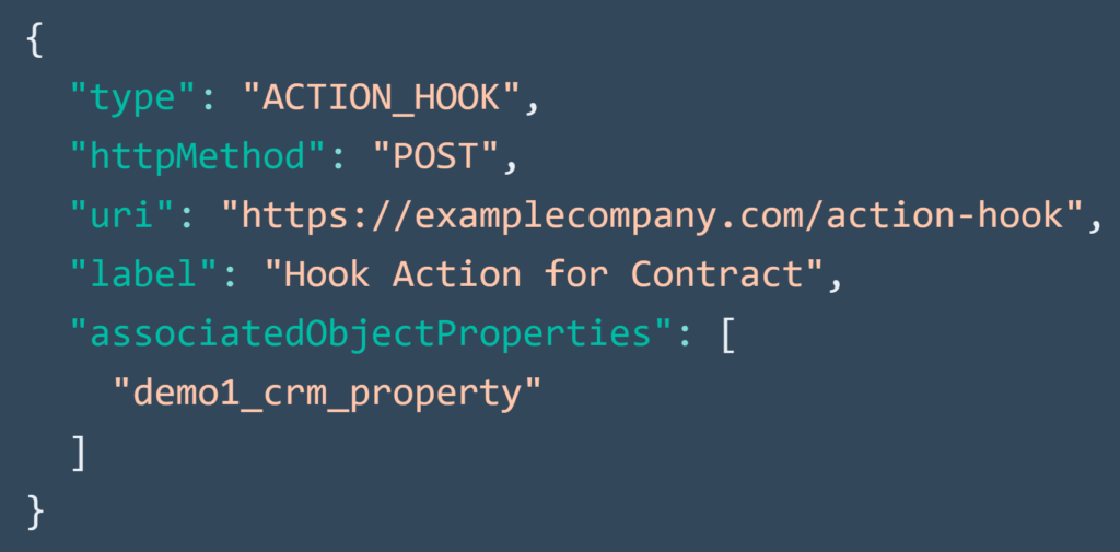 Action Hooks with HubSpot CRM Cards