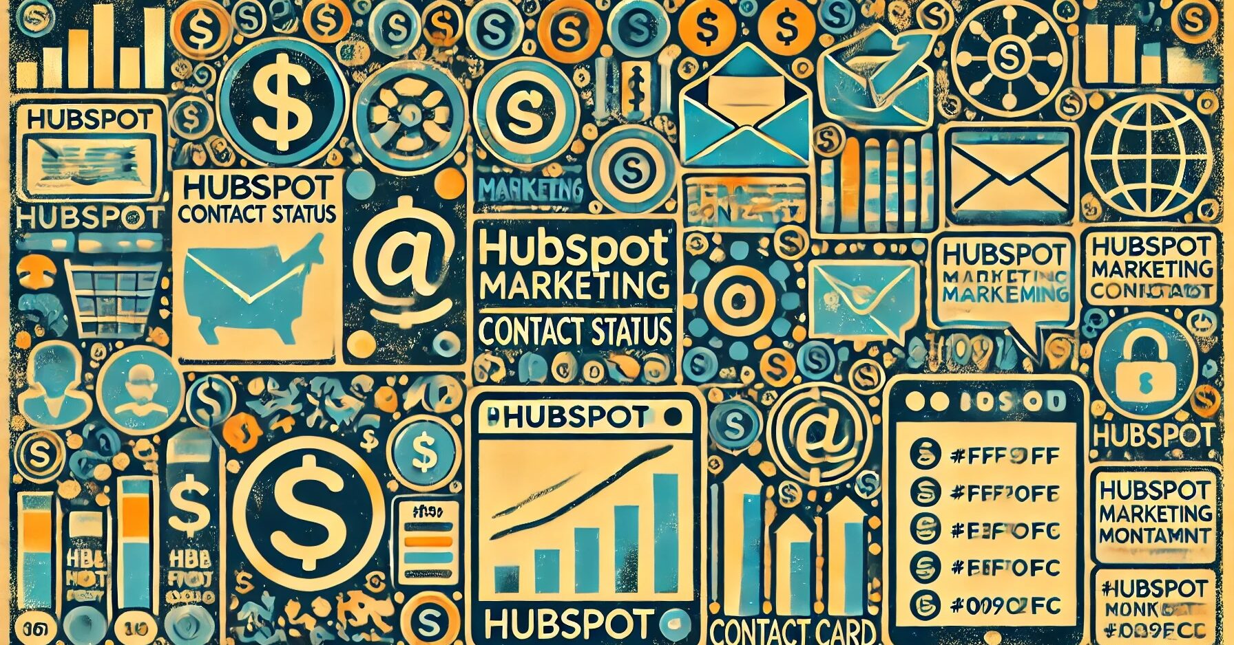 Collage of images related to HubSpot marketing contacts