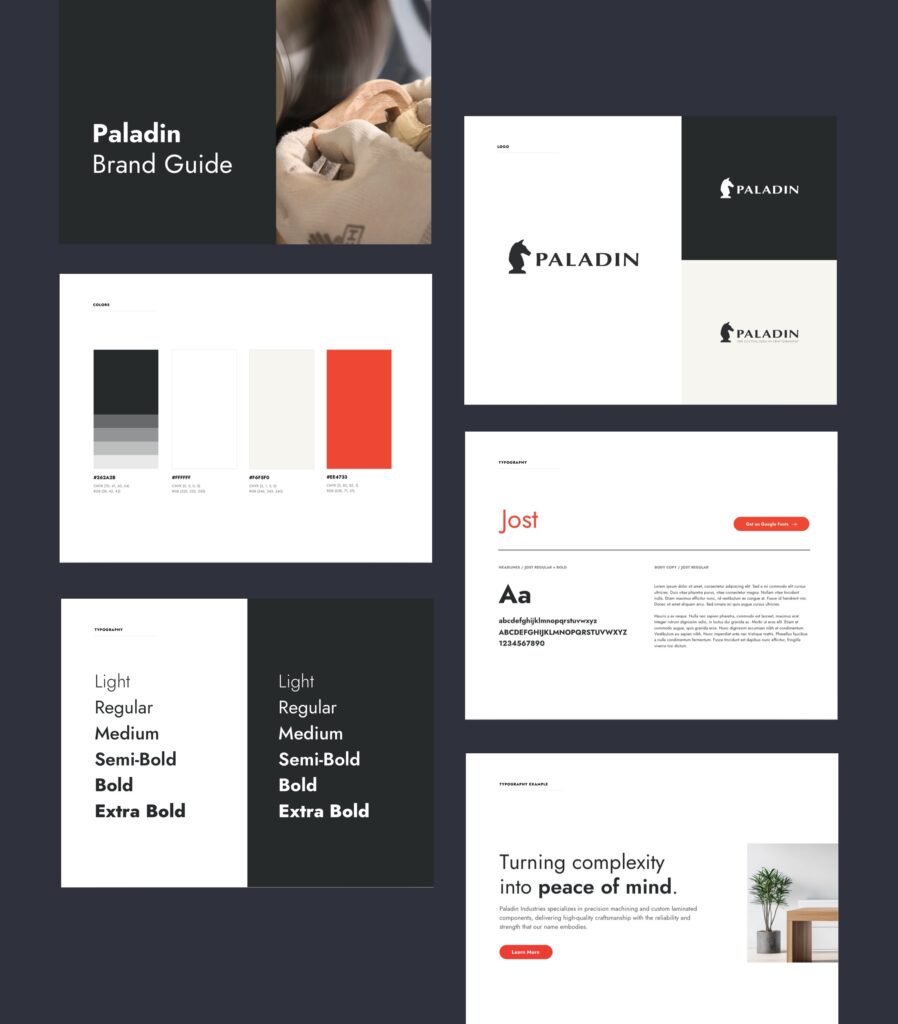 Paladin Industries branding and website redesign