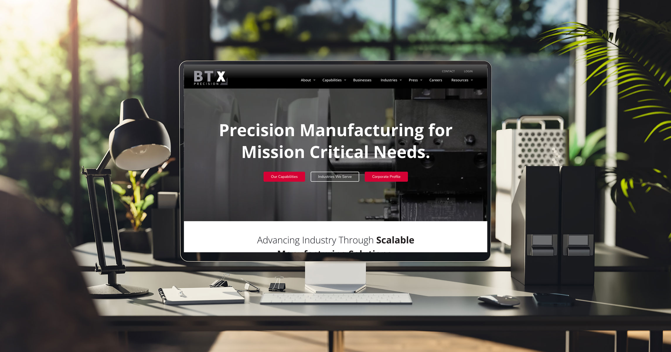 BTX Precision website design and WordPress development