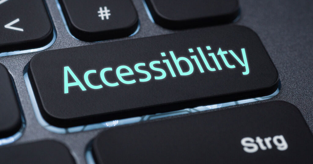 Web designer testing a website for accessibility using desktop tools.
