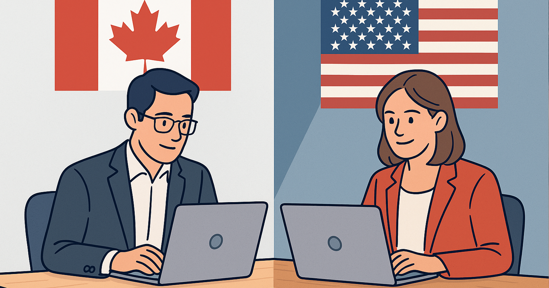 U.S. and Canadian business owners working online to grow their websites and digital presence
